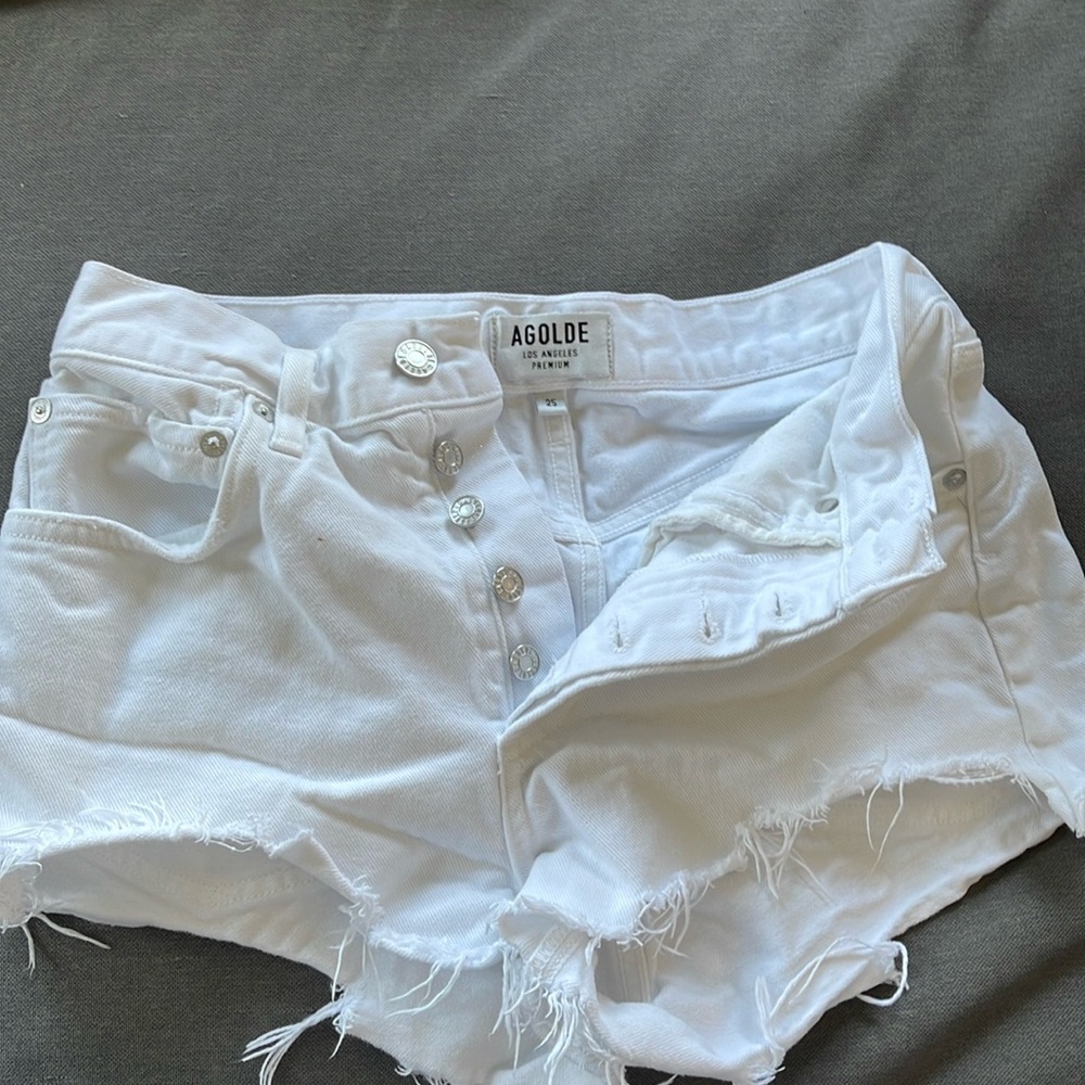 AGOLDE Parker white shorts XS 25